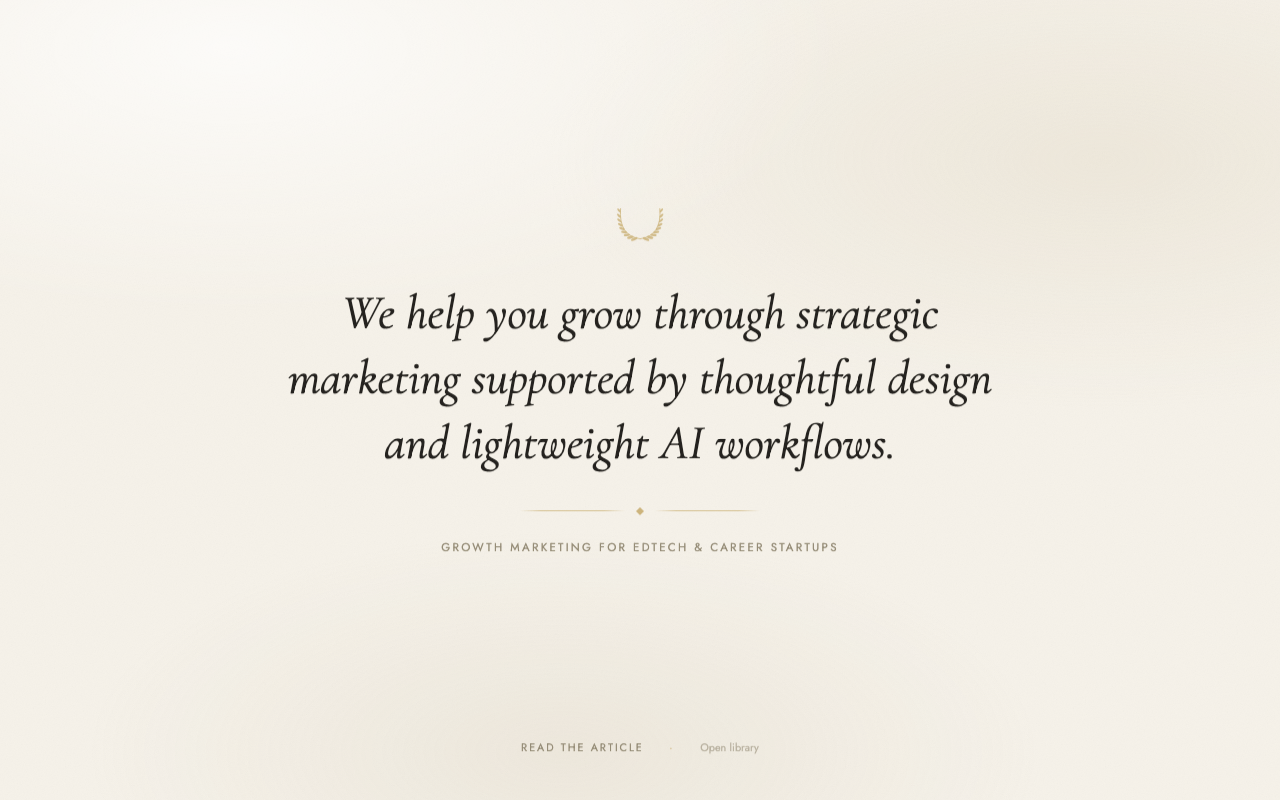 A new tab showing a saved passage in italic serif on a cream background